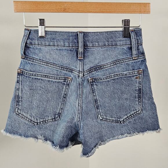 Madewell Blue Denim Cut-Off High Waist Jean Short Shorts | Women's 23 - Picture 2 of 15
